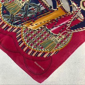 Vintage 80s Silk Scarf 34” x 34” Square